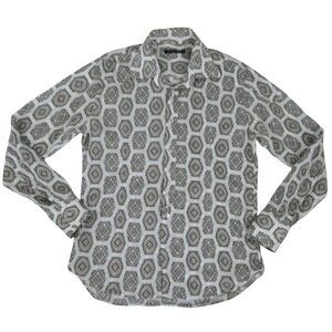 MESSAGERIE paisley shirt sz L 16 1/2 42